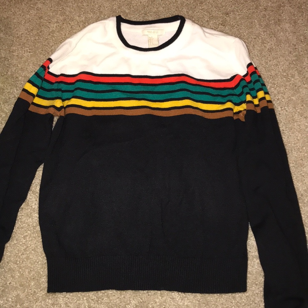 f21 striped sweater